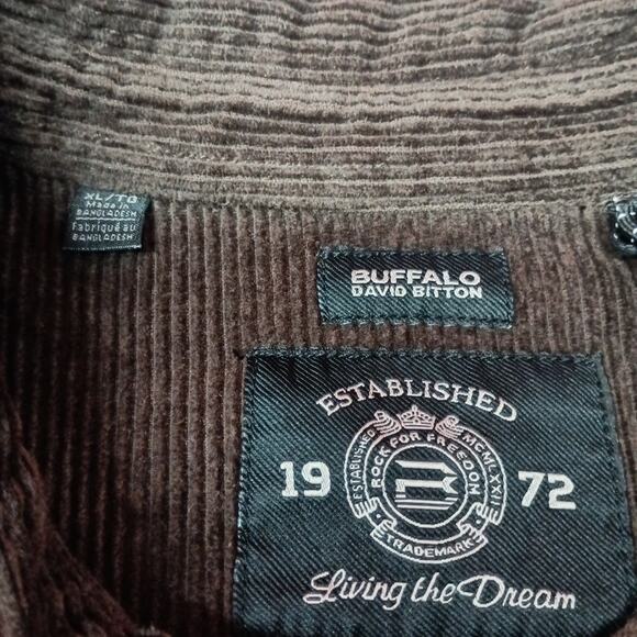 Buffalo David Bitton Shacket Corduroy Shirt Jacket Men's XL - Picture 5 of 9